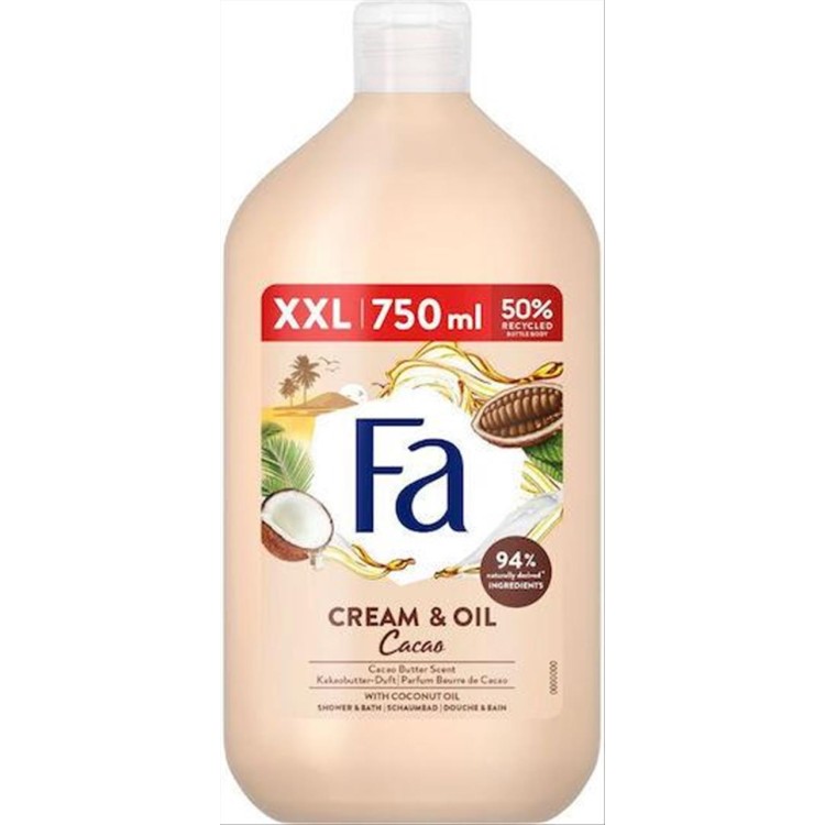 FA BATH 750ml CREAM & OIL CACAO