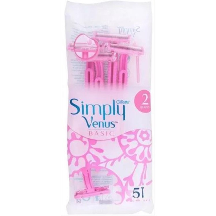 GILLETTE SIMPLY VENUS BASIC 5τεμ 2s