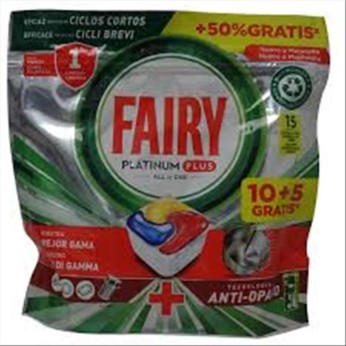 FAIRY CAPS ALL IN ONE 15τεμ (10+5) PLATINUM PLUS LEMON