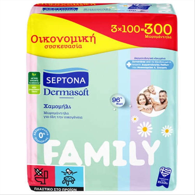 SEPTONA BW DERM FAMILY 3X100τεμ (2+1) SEPTONA BW DERM FAMILY 3X100τεμ (2+1)