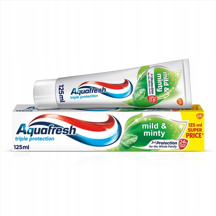 AQUAFRESH T/PASTE 125ml TRIPL PROTEC MILD & MINTY AQUAFRESH T/PASTE 125ml TRIPL PROTEC MILD & MINTY