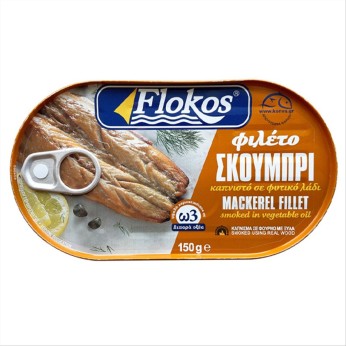 FLOKOS ΣΚΟΥΜΠΡΙ ΦΙΛΕΤΟ 160g  ΚΑΠΝΙΣΤΟ ΦΥΤ.ΛΑΔΙ