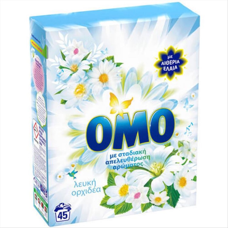 OMO ΣΚΟΝΗ ΠΛΥΝΤΗΡΙΟΥ 45μεζ (2.52kg) ΛΕΥΚΗ ΟΡΧΙΔΕΑ