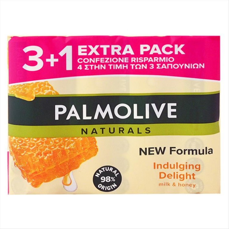 PALMOLIVE ΣΑΠΟYΝΙ 90g (3+1) MILK & HONEY PALMOLIVE ΣΑΠΟYΝΙ 90g (3+1) MILK & HONEY