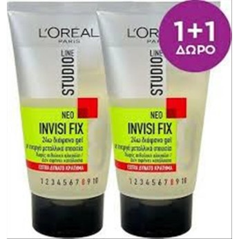 LOREAL STUDIO FX HAIR GEL 150ml INVISI FIX N6 (1+1)