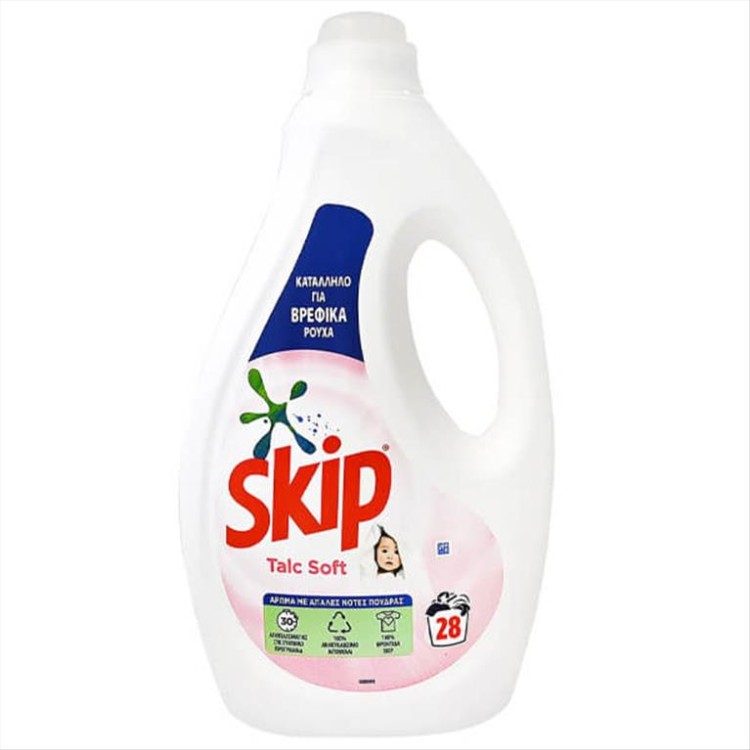 SKIP ΥΓΡΟ ΠΛΥΝΤΗΡΙΟΥ 28μεζ (1,4L) TALC SOFT SKIP ΥΓΡΟ ΠΛΥΝΤΗΡΙΟΥ 28μεζ (1,4L) TALC SOFT