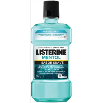 LISTERINE M/W 500ml ZERO MENTOL SABOR SUAVE