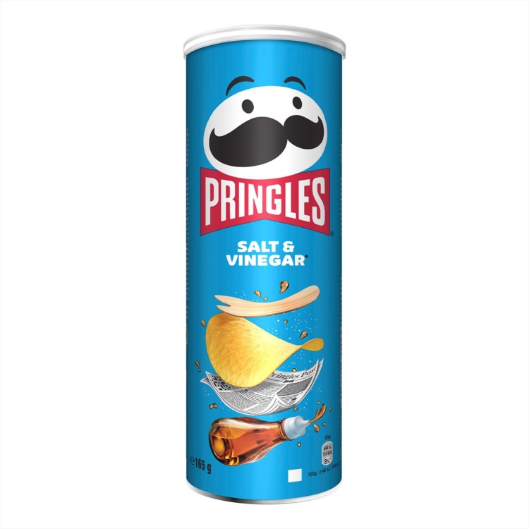 PRINGLES SALT & VINEGAR 165g PRINGLES SALT & VINEGAR 165g