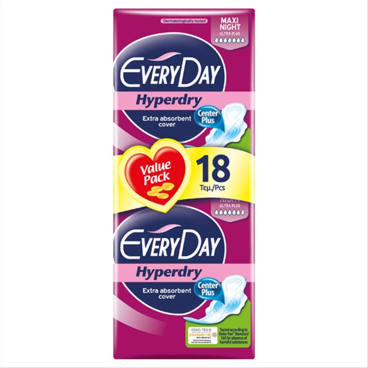 EVERY DAY ΣΕΡΒΙΕΤΑ HYPER DRY MAXI NIGHT 18τεμ